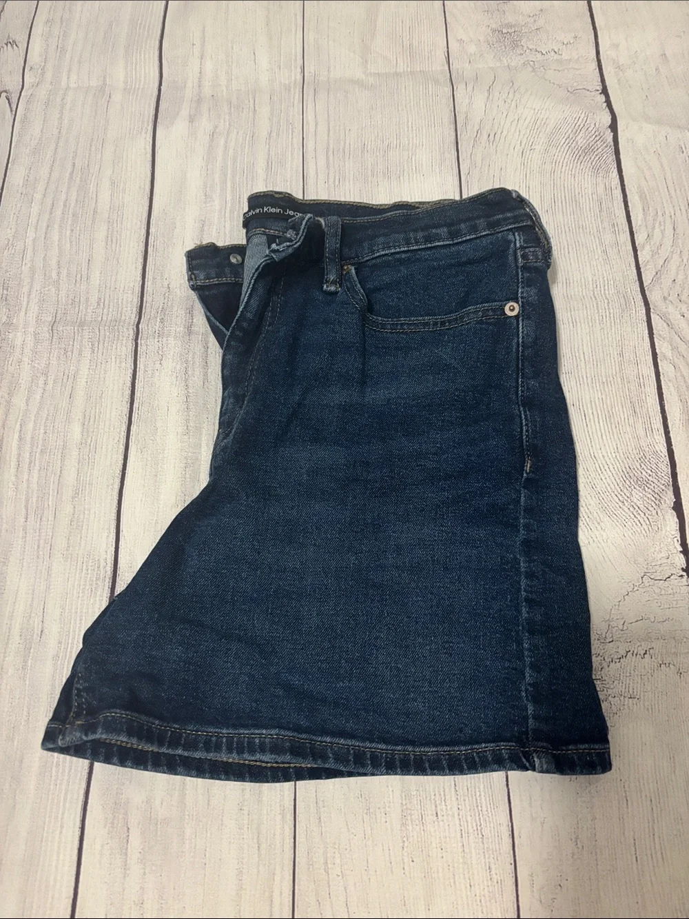 Calvin Klein Navy Blue Denim Shorts